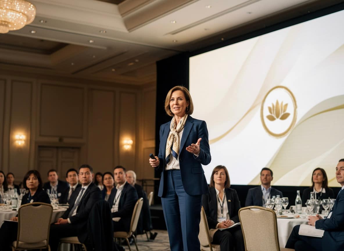 Corporate wellness leadership development workshop.